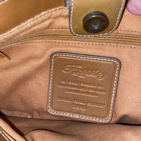 Fossil Woven Purse & Fossil small leather tan wallet. GUC gently used - Picture 9 of 13